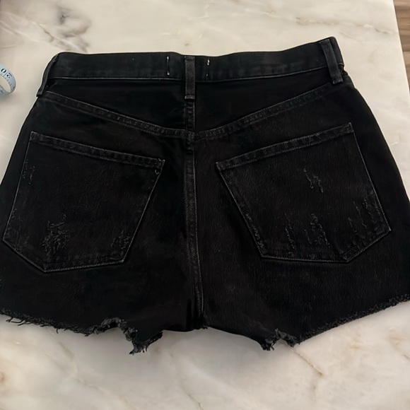 Agolde Jaden Clash Distressed ripped denim short - Picture 6 of 6